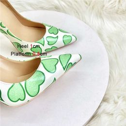 Dress Shoes 2023 Designer New Love Heart High Heels Europe And America Girls Party Single Fashion Pointed Toe 10CM Women Wedding PumpsZJ4K H240321