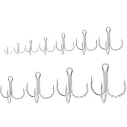 Weihe 4 6 8 10 12 # With Barbed White Nickel Anchor Triple Hook, High Carbon Steel Fish Hook 773766