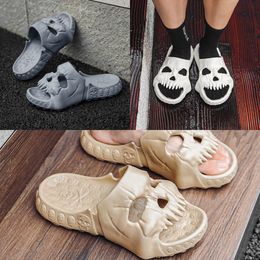 Popular Positive EVA Shoes Skull Feet Thick Sole Sandals black Summer Beach Men's Shoes Toe Wrap Breathable Slippers GAI 40-45