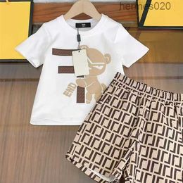 Luxus Designer Marke Baby Kinder Kleidung Sets Klassische Marke Kleidung Anzüge Kinder Sommer Kurzarm Brief Mit Buchstaben Shorts Mode Hemd SS