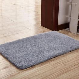 Carpets Solid Color European Carpet Living Room Full Of Floor Style Cashmere Mats Bathroom Absorbent Door Entry Mat Black