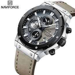 NAVIFORCE Top Brand Men's Watches Waterproof Male Wristwatch with Luminous Hands Man Sports Chronograph Relogio Masculino