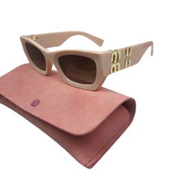 Mu-Sonnenbrille, Designer-Damen-Sonnenbrille, ovale Rahmenbrille, UV-heiße verkaufende Eigenschaft, quadratische Sonnenbrille, Metallbeine, doppeltes Miu-Buchstaben-Design, SMU09WS, Brillen-Geschenk