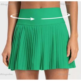 Yoga luemon Skirts Pleated Outfits Tennis Golf Sports Shorts lulemom Skirts Women's Leggings Quick Dry Breathable Pants Running Exercise Fitness Gym