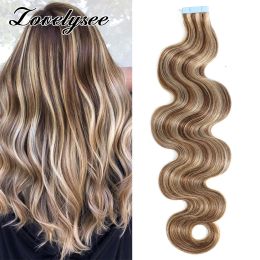 Extensions Lovelysee Tape In Human Hair Extensions 14 28 Inch Body Wave Ombre Color Hair Brazilian Real Remy Human Hair For Woman Tape Ins