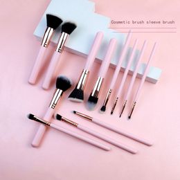 Wholesale 16 pieces of pink makeup brush set makeup brush powder foundation make-up powder blusher makeup tools