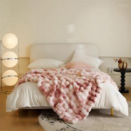 Blankets BeddingOutlet Solid Color Wool Blanket High Quality Luxury Warm Soft Sofa Cover Bedding Christmas Halloween Gift Decor