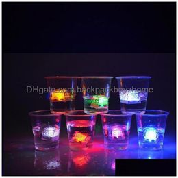 Other Event Party Supplies 2021 Flash Ice Cubes Water-Activated Led Flashlight Put Into Water Drink Bars Birthday Christmas Festival D Dhcbc