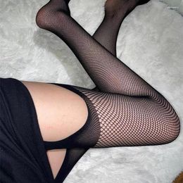 Women Socks Sexy Lolita Stockings Fishnet Thigh High Bow Over Knee JK School Girl Net Yarn Lace Solid Fetish Cute