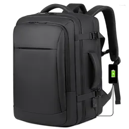 Backpack Business USB Large Capacity Expansion Travel Bag Waterproof Boarding 17 Inch Computer Storage Handbag Carry-on Y84A