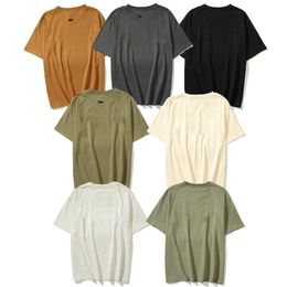 Oversized T Shirt Brand trendy pure cotton designer women men New fashion all-in-one solid color sport crew neck loose top Quality Hip Hop Streetwear Sprayed size s-xl