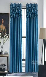 Luxury Valance Curtain for Window Customised Ready Made Window Treatment Drapes For Living RoomBedroom Solid Colour Panel1644088