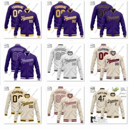 3D Printing Custom Name White Purple Jacket Colourful Lettering Full Snap Jacket Unisex Team Gift Winter Arrival 240309