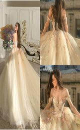 Fairy Evening Dresses Off The Shoulder A Line Lace Floral Appliques Prom Dress 2020 Tulle Custom Made Formal Party Gowns1178867