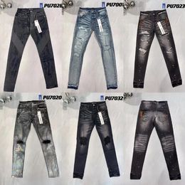 jeans viola Jeans di marca viola 2024 Pantaloni di jeans da uomo firmati primavera Pantaloni di moda Design dritto Retro Streetwear Pantaloni sportivi casual da donna