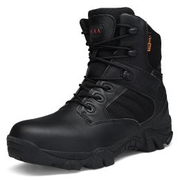 boots Fujeak Outdoor Working Shoes Men Snow Boots Winter Warm Cotton Shoes AntiSlip Tactical Military Boots Plus Desert Combat Boots