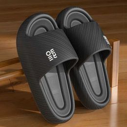 Slippers 2024 Summer Women Beach Slides Comfortable Flip Flops MenS Thick Sole Indoor Bathroom Anti-Slip Shoes Couple Sandals01FN3W H240322