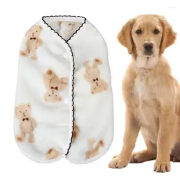 Dog Apparel Winter Fabric Sweater Fleece Pet Clothes Warm Flannel Coat Reversible Jacket With Bear Print