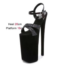 Dress Shoes 10 Inch Fetish Sandals Nightclub 26CM Thin Heels Waterproof Platform Women Walking Show Model Zapatos Mujer H240321