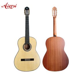 Guitar Aiersi Matt Finish Spruce Top Classical Guitar for Beginner