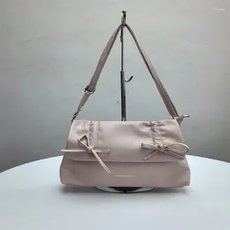 Drawstring Luxurious Design Women's Bags 2024 Spring And Summer High-end Casual Simple Fashion Niche Bow