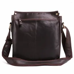 Bag Men Genuine Leather Shoulder Crossbody Bags Large Capacity Messenger Vintage Male Present