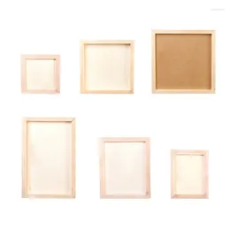 Frames DIY Blank Wood Frame Po Holder Ornament Household Supplies For Children Girl Boys Bedroom Desktop Decor