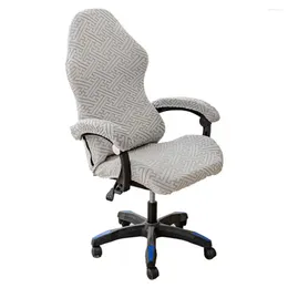 Chair Covers Office Cover Dustproof Geometric Pattern Gaming Set Elastic Strap Easy To Install Washable