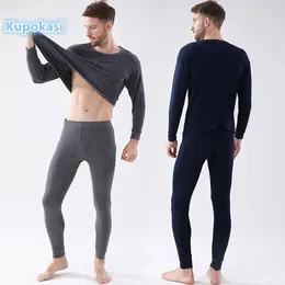 Men's Thermal Underwear Kupokasi Men'sThermal Long Johns Sets Thermo Lingerie Winter Warm Inner Wear For Men Cotton