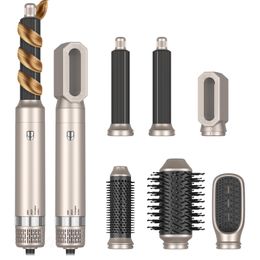 New Multi-Functional 6-in-1 6-in-1 Hot Air Comb Automatic Hair Curler Dual-Use Hair Styling Comb Electric wholesale