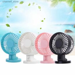 Electric Fans USB charging portable electric fan regulator cooling fan summer desktop cooling fan blue pinkY240320