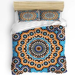 Bedding Sets Morocco Flowers Geometric Figures 3pcs Set For Bedroom Double Bed Home Textile Duvet Cover Quilt Pillowcase