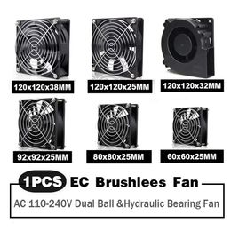 EC Axial Fan 60mm 80mm 90mm 120mm Ball Brushless Cooler AC 110V 120V 220V 230V 240V Computer Case 6025 8025 9225 12038 240314