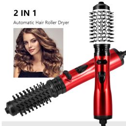 Brushes 2 In 1 Automatic Rotating Hair Dryer And Volumizer Brush One Step Straightening Curling Comb Waver Styling Tool Hot Air Styler