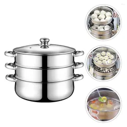 Double Boilers Stainless Steel Soup Pot For Steaming Cooking Steamer Cooker Induction Stock Metal