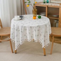 Table Cloth Pastoral Style Tablecloth Waterproof And Oil Resistant Tea Small Round Fabric Art