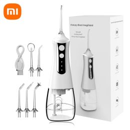 Irrigators Xiaomi 3 Modes Oral Irrigator USB Rechargeable Water Floss Portable Dental Water Flosser Jet 300ml Irrigator Dental Teeth Cleane