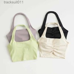 Active Underwear Sexy suspender pad sports bra for womens backless exercise gym yoga crop top fitness bra with built-in braC24320