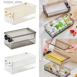 Ice Cream Tools Ice Cube Tray Mold Easy Release Large Capacity Storage Box Container for Cocktails Juice Beverage L240319