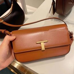 Bag Lady Flap Genuine Leather Small Square Women's South Korean Woman Single Shoulder Handbag Female Underarm