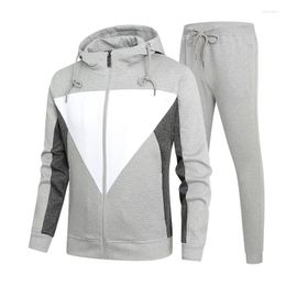 Men's Tracksuits Men Tracksuit 2 Pieces Set Hoodies Pants Fashion Sportswear Suit Male Casual Jogging Autumn Comfortable Clothing Asian Size