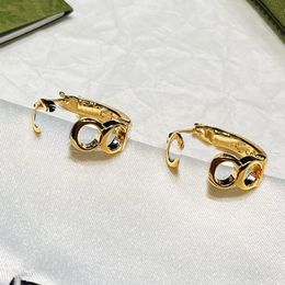 High-End-Designer Ohrringe Brief Ohrstecker Kristall Perle Stern Kupfer Marke Eardrop Männer Frauen Ohr Hoop Diamant Ohrring Hochzeit Schmuck