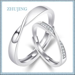 Fashion Silver Wedding Rings Sets for Women and Men Prong Set AAA Cubic Zirconia, Ubis Ring design Couple Rings Jewelry