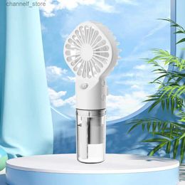 Electric Fans Small air cooler 4-speed handheld desktop atomizer fan USB charging portable cooling spray humidifier fan low noise summer giftY240320
