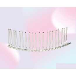 Other 50Pcs 10 20 30 Teeth Wedding Bridal Diy Wire Metal Hair Comb Clips Findings Accessories9138744 Drop Delivery Jewellery Components Dhkxm