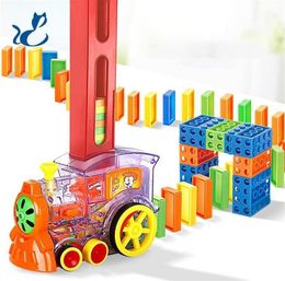 EMT Q6 Electric Train Creative Domino Automatic Play Cards with Lights Sound Science Educational Toy Parentchild Interactive26236920331