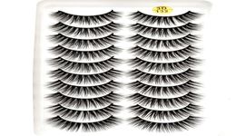 2019 NEW 10 pairs 100 Real Mink Eyelashes 3D Natural False Eyelashes Mink Lashes Soft Eyelash Extension Makeup Kit Cilios 1315080399