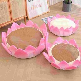 Pillow Lotus Anti-skid Seats Pad Dining Chair Floor Adorable Plush Flower Office Mat