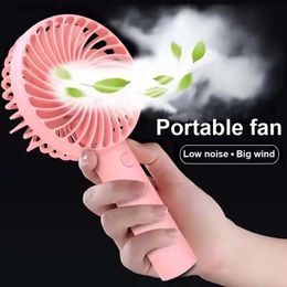 Electric Fans Travel or home electric battery powered mini handheld fan USB charging portable handheld mini fanY240320