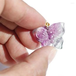 Decorative Figurines !!! 5 / 10 Pcs Natural Rainbow Fluorite Crystal Butterfly For Pendant